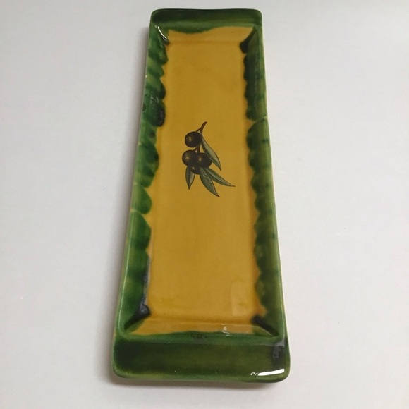 France La Roue Vallauris Ceramic Olive Tray French Country Pottery Kitchen*NOTE* - Picture 3 of 9